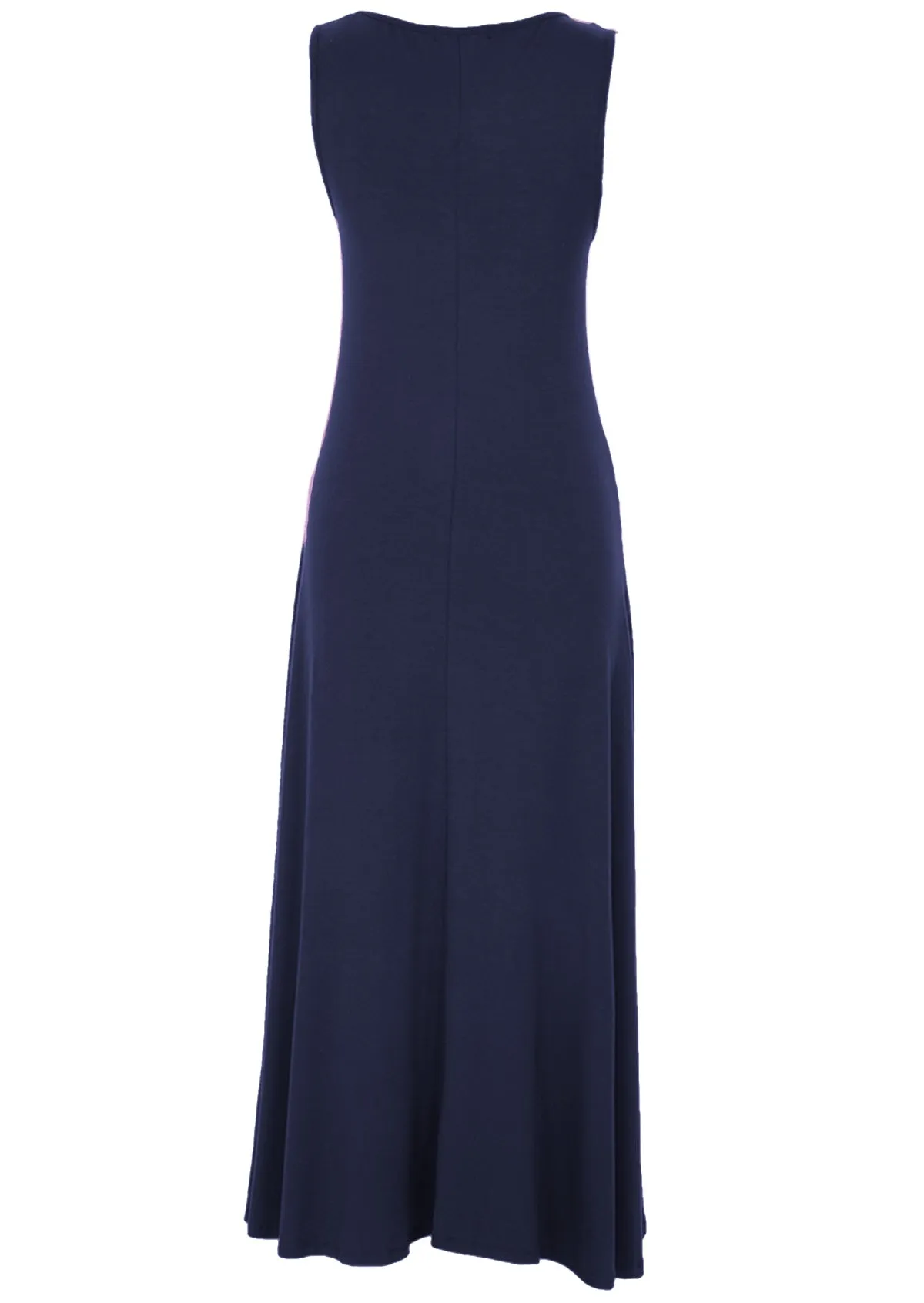 Concave Hem Dress Navy Blue