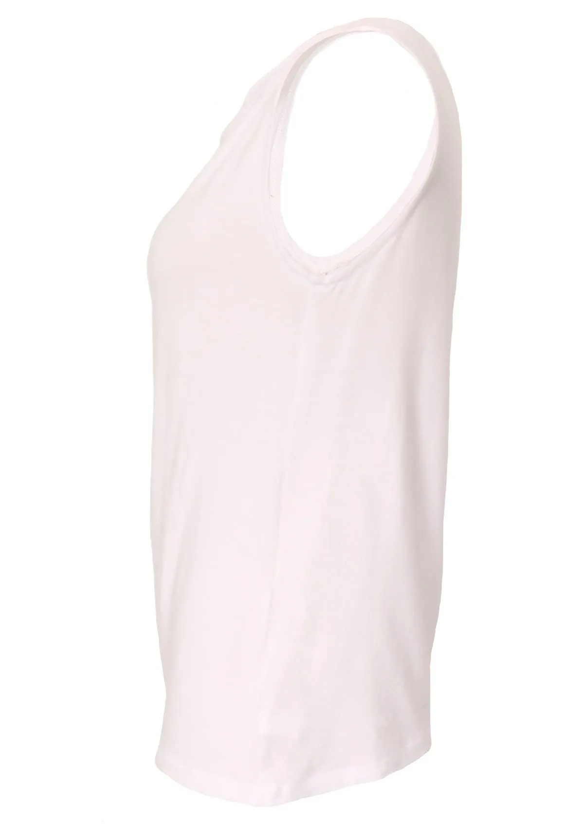 Cowl Neck Singlet Top White