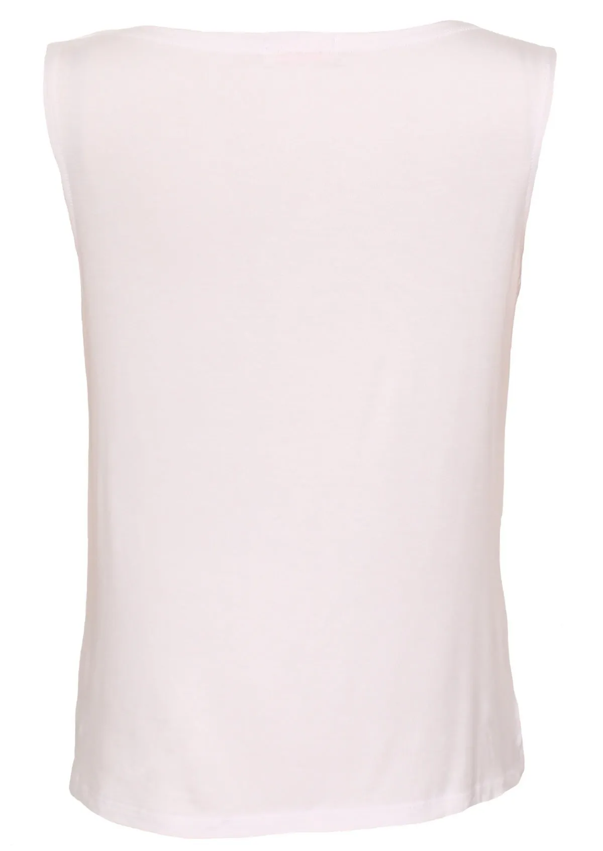 Cowl Neck Singlet Top White