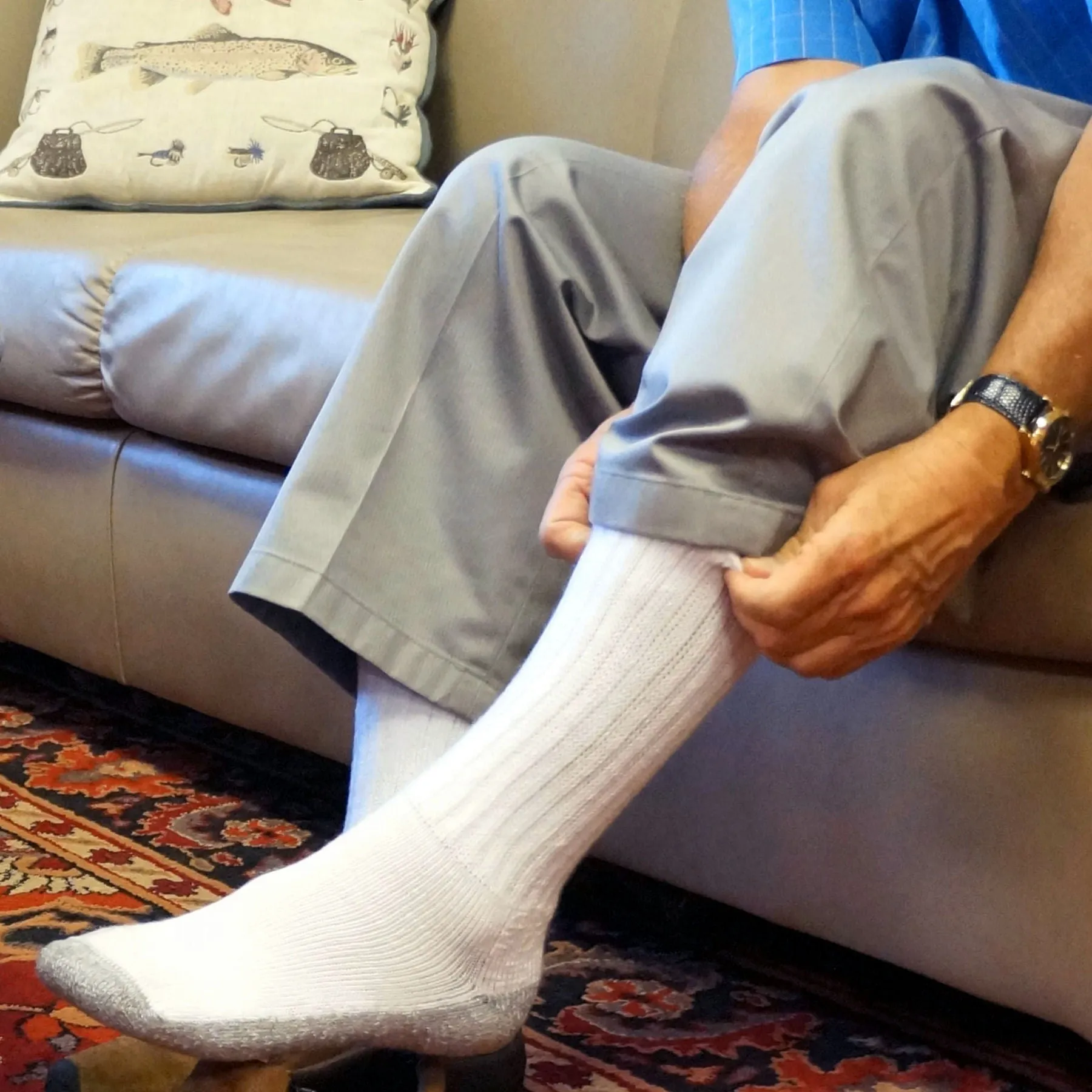 Cozy Diabetic Comfort Relax Fit Merry Way Crew Socks