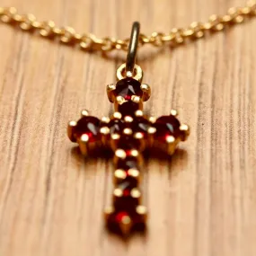 Crimea Garnet Cross Necklace