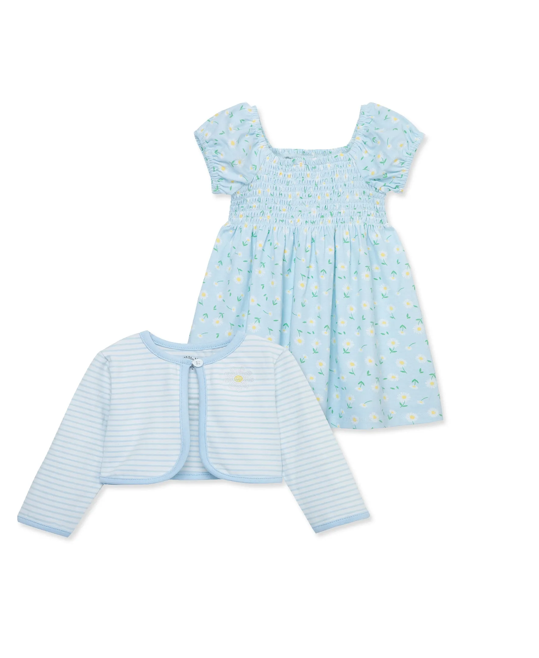 Daisy Knit Toddler Dress Set (2T-4T)