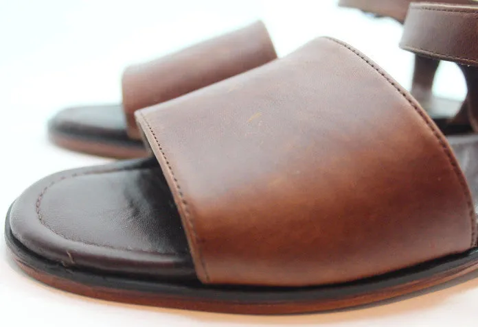 Dark Brown Leather Sandals