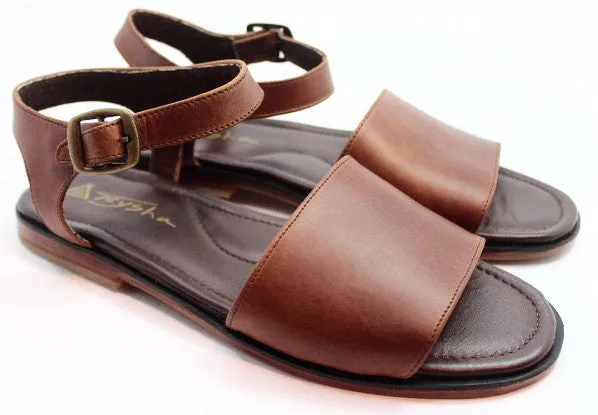 Dark Brown Leather Sandals