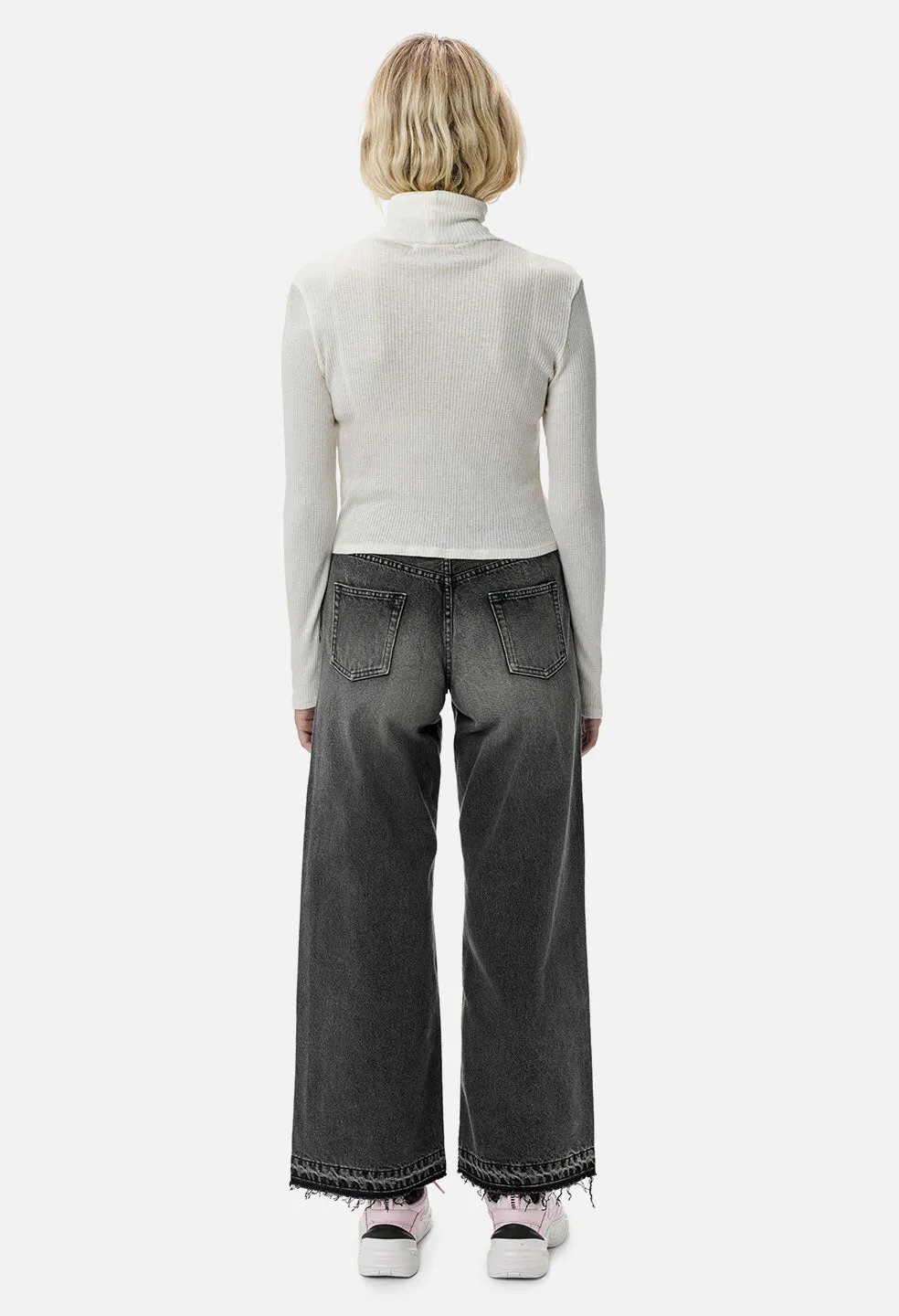 Des Cashmere Rib Turtleneck / Ivory