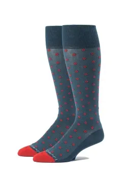 Edward Armah Steel Blue/Red OC Neat Socks