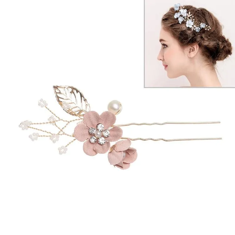 Elegant Gold Leaf Floral Hair Combs for Weddings, Proms, and Special Occasions - Bridal Hair Accessories with Decorative Pins