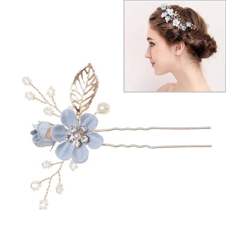 Elegant Gold Leaf Floral Hair Combs for Weddings, Proms, and Special Occasions - Bridal Hair Accessories with Decorative Pins