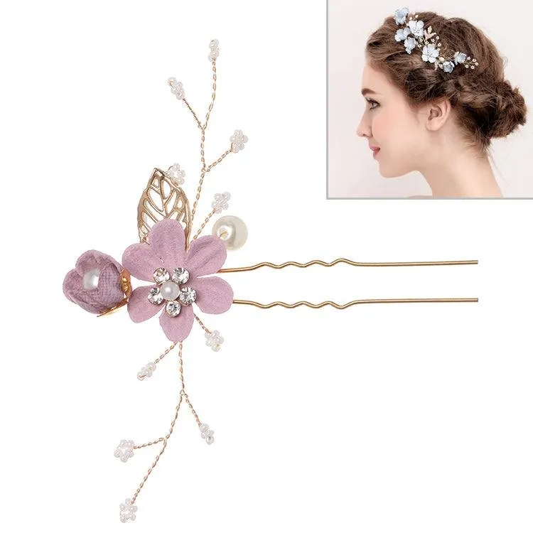 Elegant Gold Leaf Floral Hair Combs for Weddings, Proms, and Special Occasions - Bridal Hair Accessories with Decorative Pins