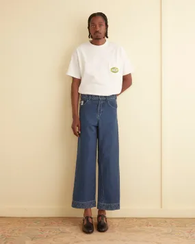 Embroidered Denim Knolly Brook Trousers