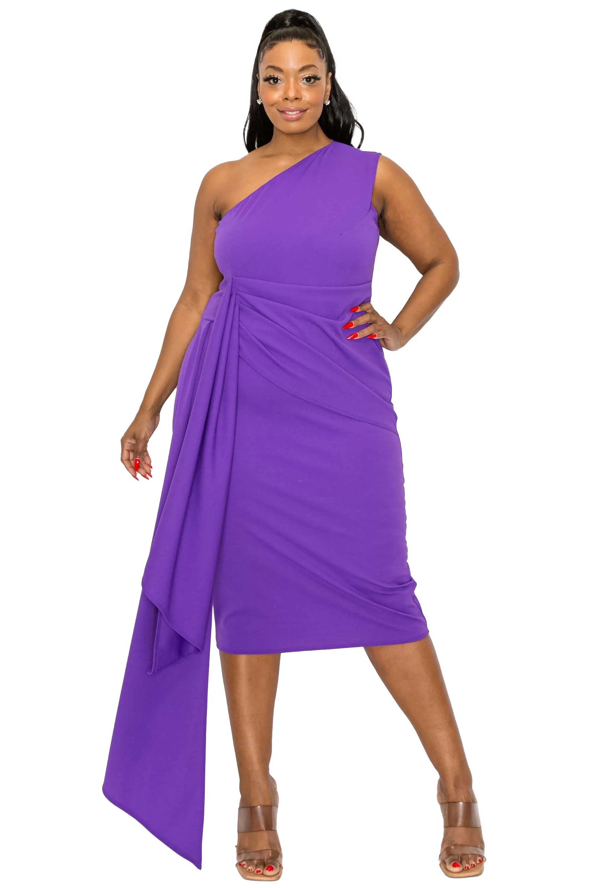 Esme Front Draped Sash Dress