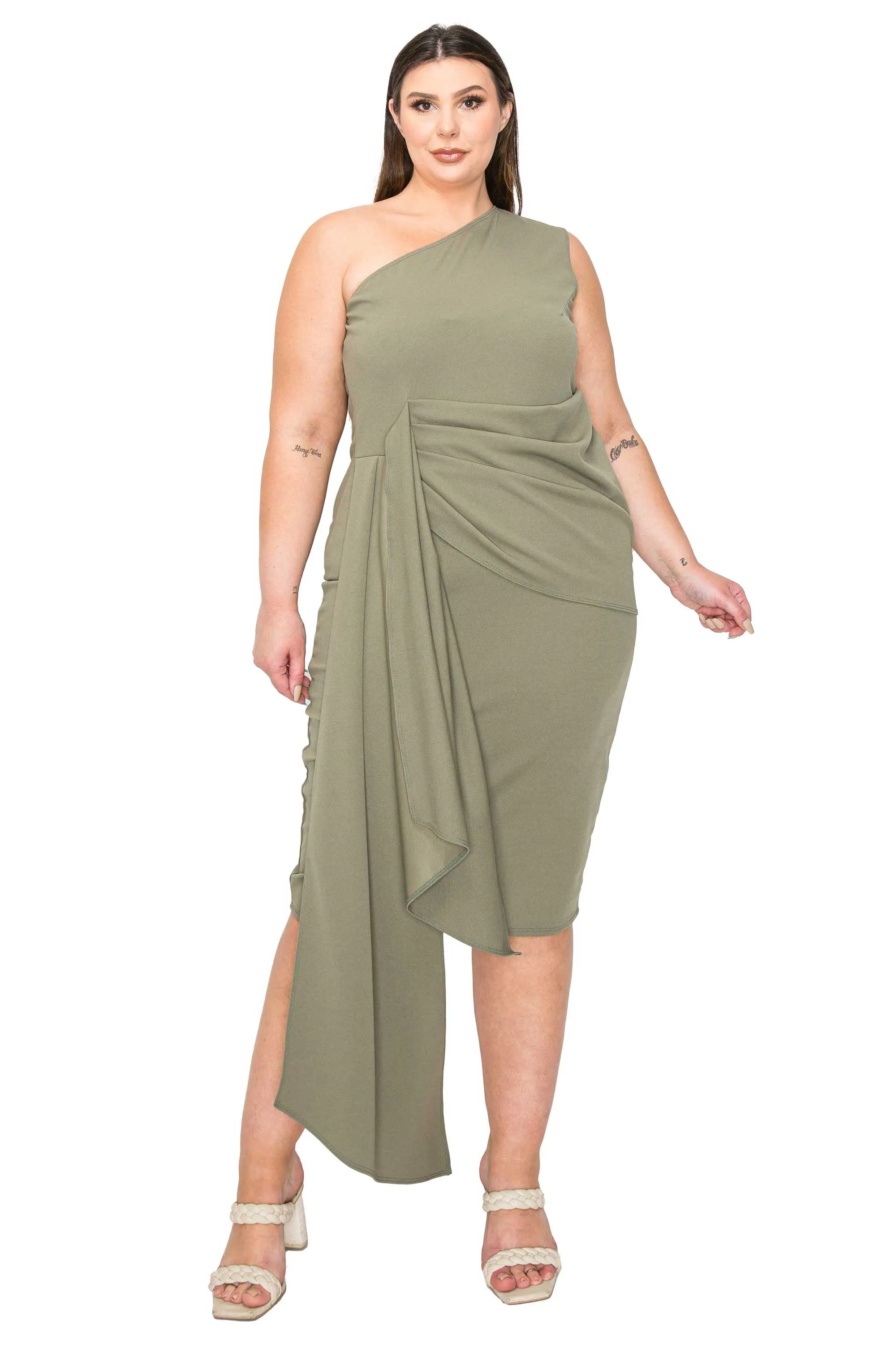 Esme Front Draped Sash Dress