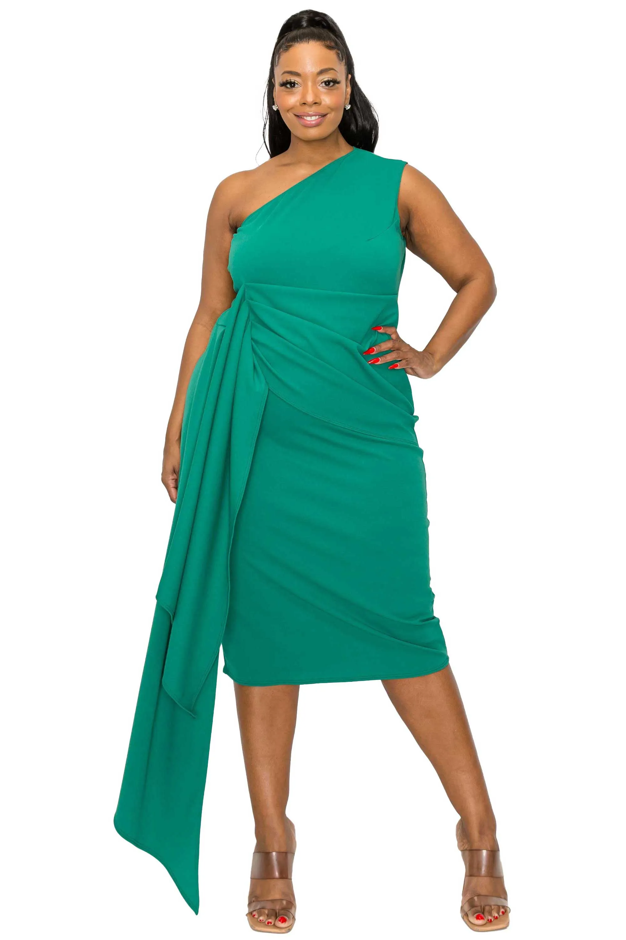 Esme Front Draped Sash Dress