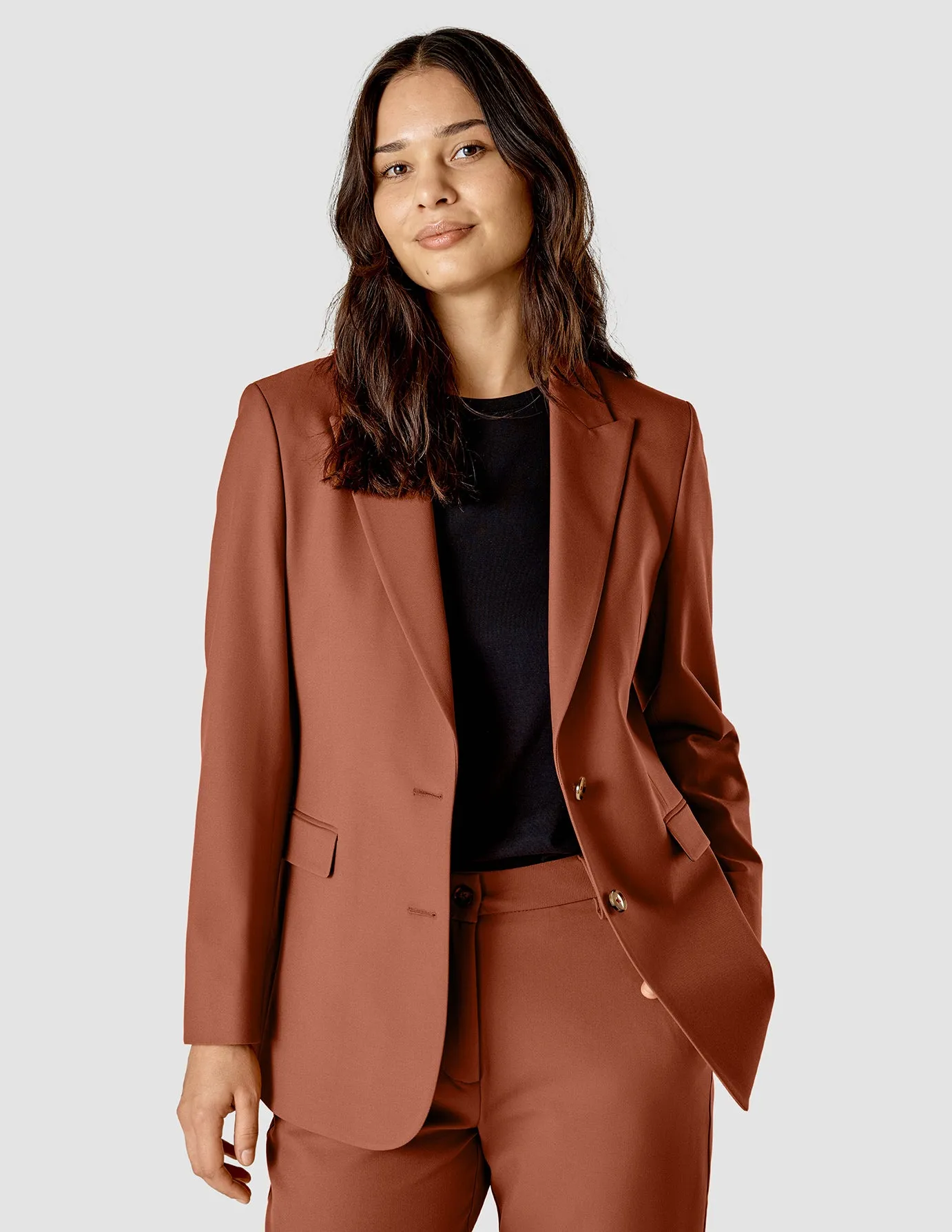 Essential Suit Straight Terracotta