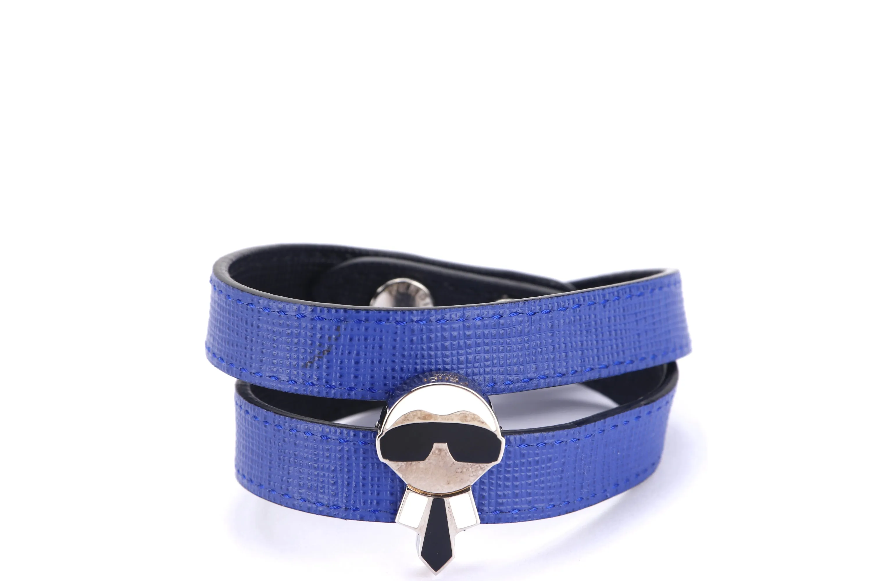 FENDI DOUBLE TOUR BLUE KARLITO BRACELET, WITH DUST COVER