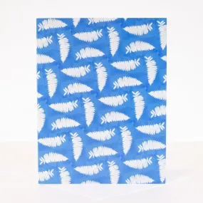 fern pattern greeting card, cyanotype blank card, blank decorative card for any occasion