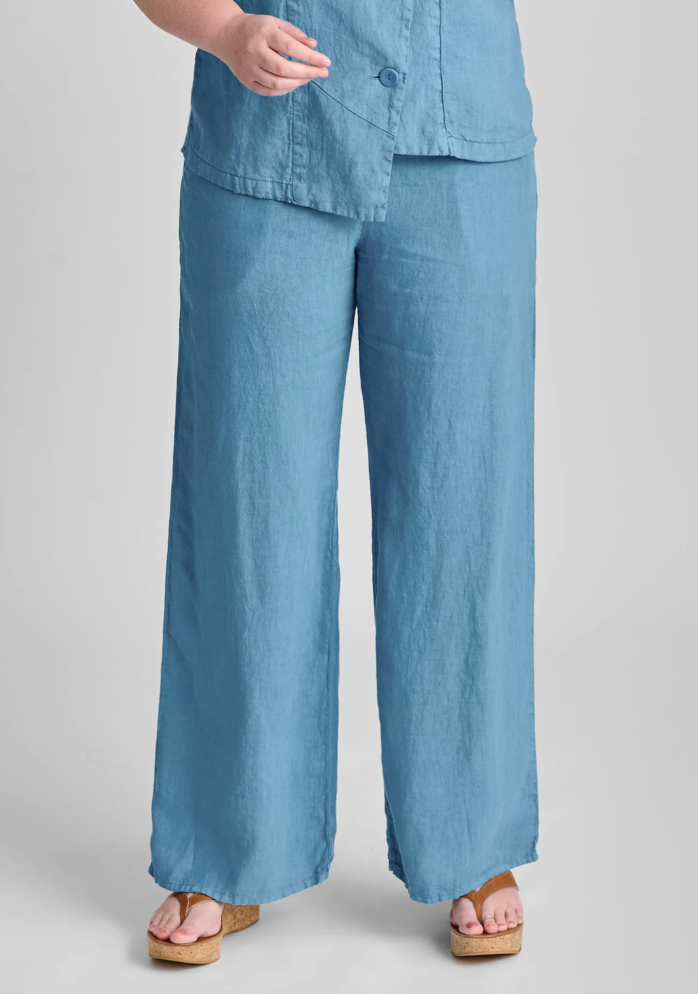 Flat Iron Pant - Linen Drawstring Pants