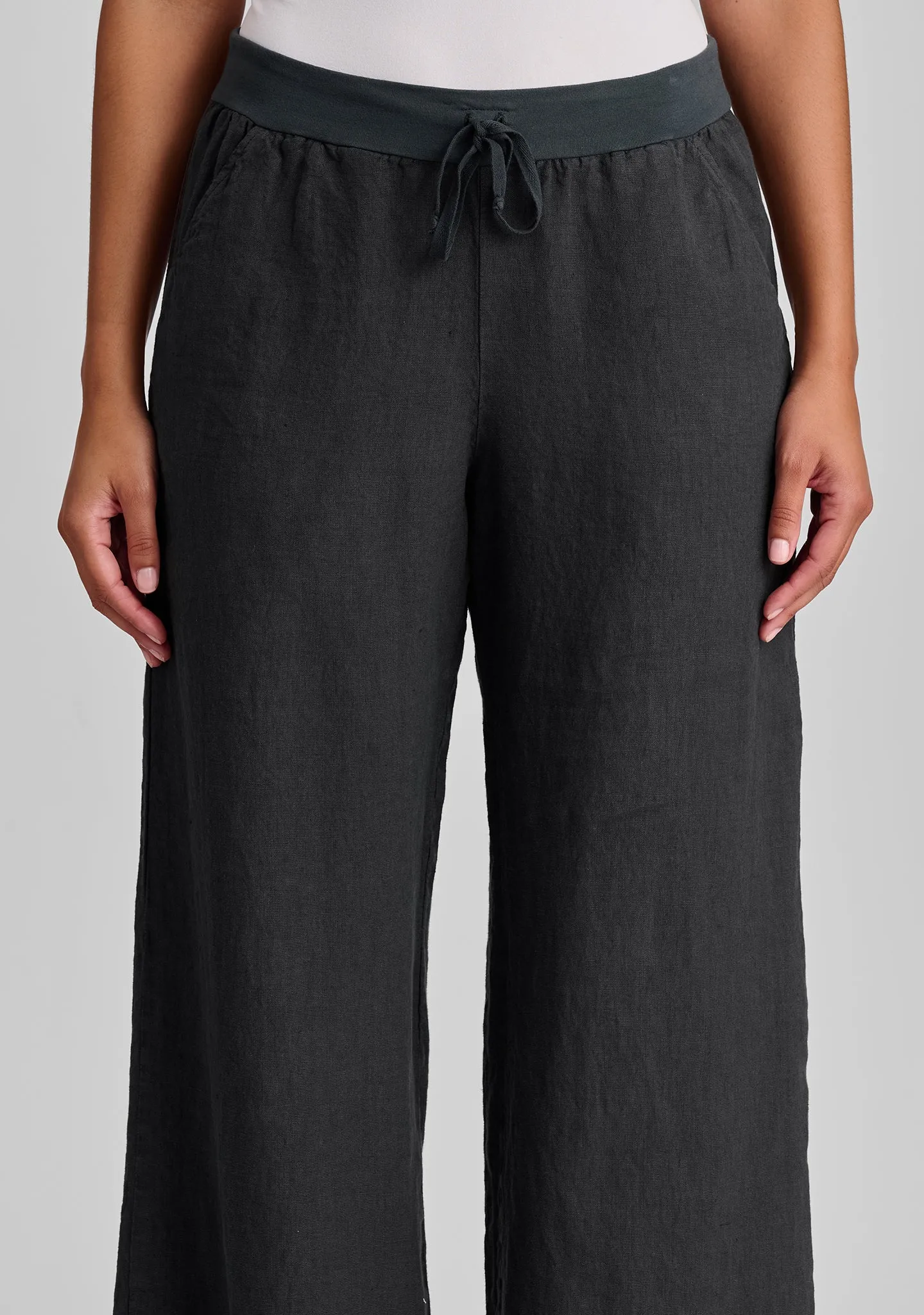 Flat Iron Pant - Linen Drawstring Pants