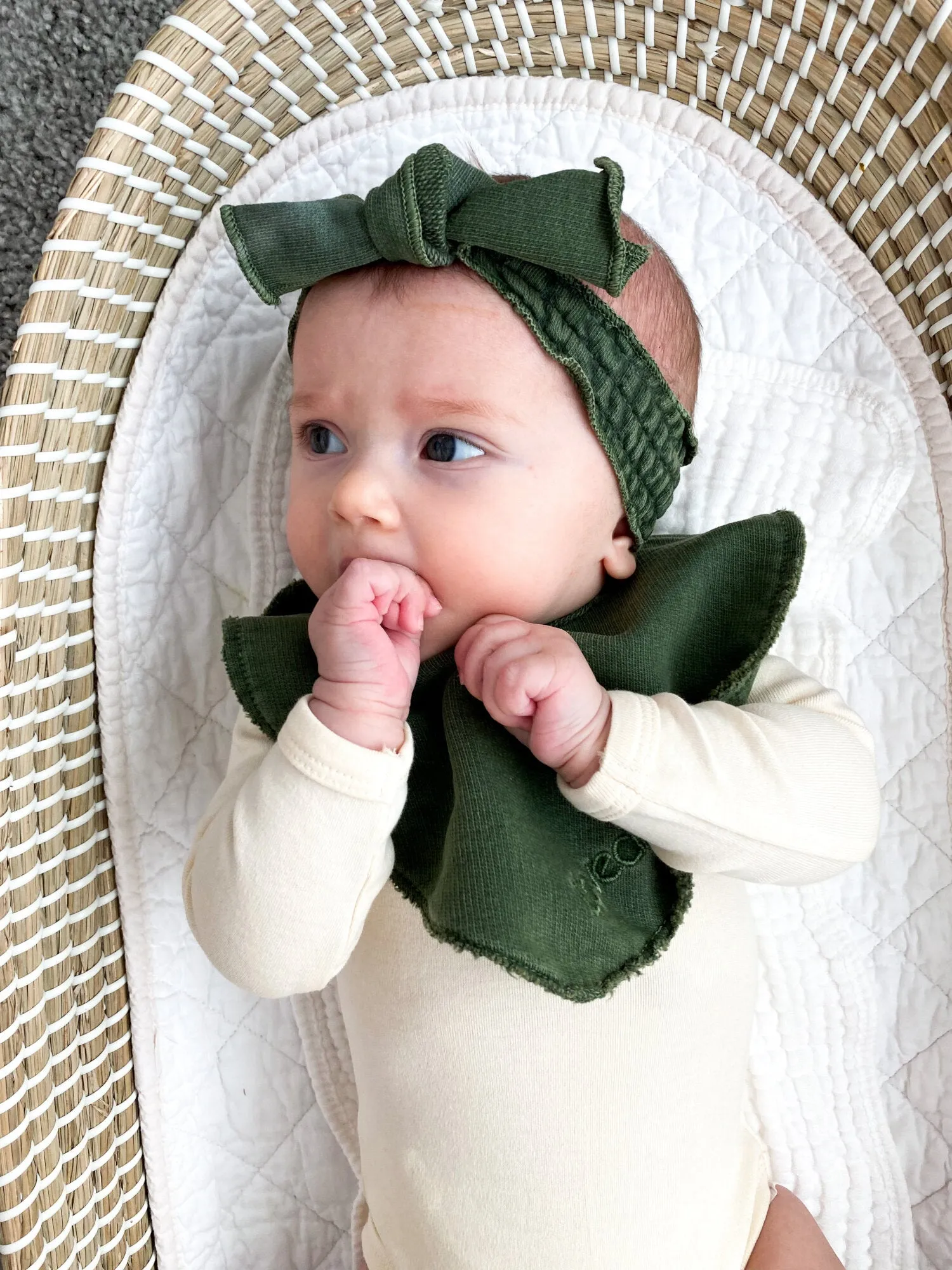 Forest French Terry Smocked Headband