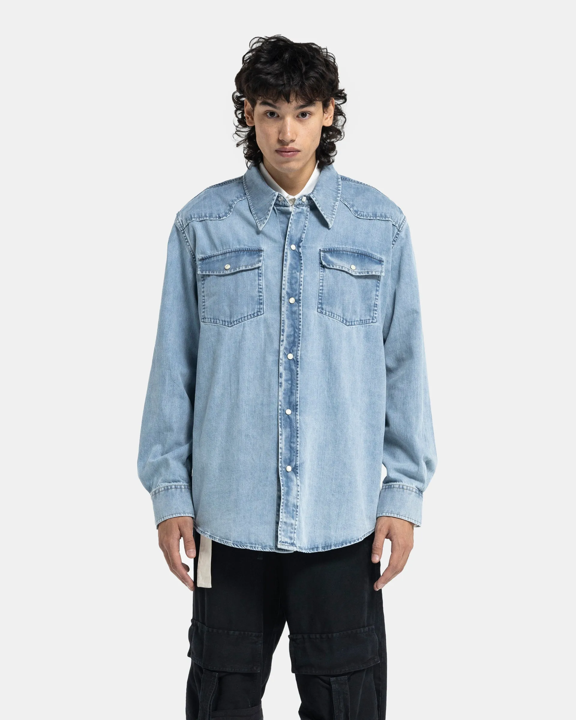 Frontier Denim Shirt in Rider Wash