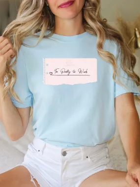 Glamfox - Too Pretty to Work Graphic Tee