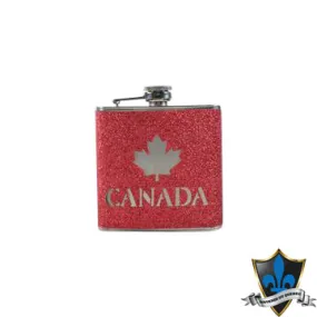 Glittery Canada Stainless steel 8 oz Flask