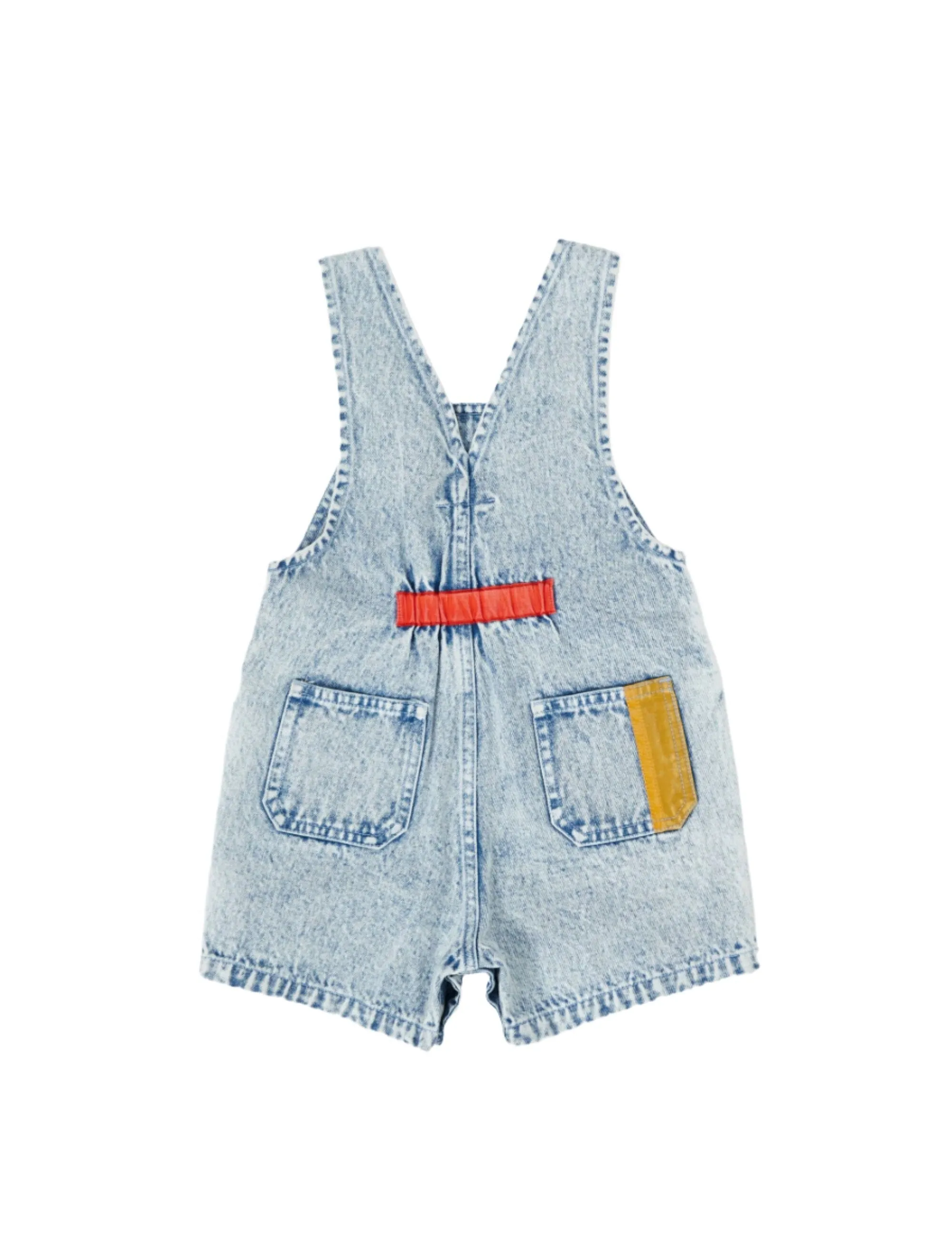 Goldie & Ace - Burton Colour Pop Cargo Denim Overalls Light Denim