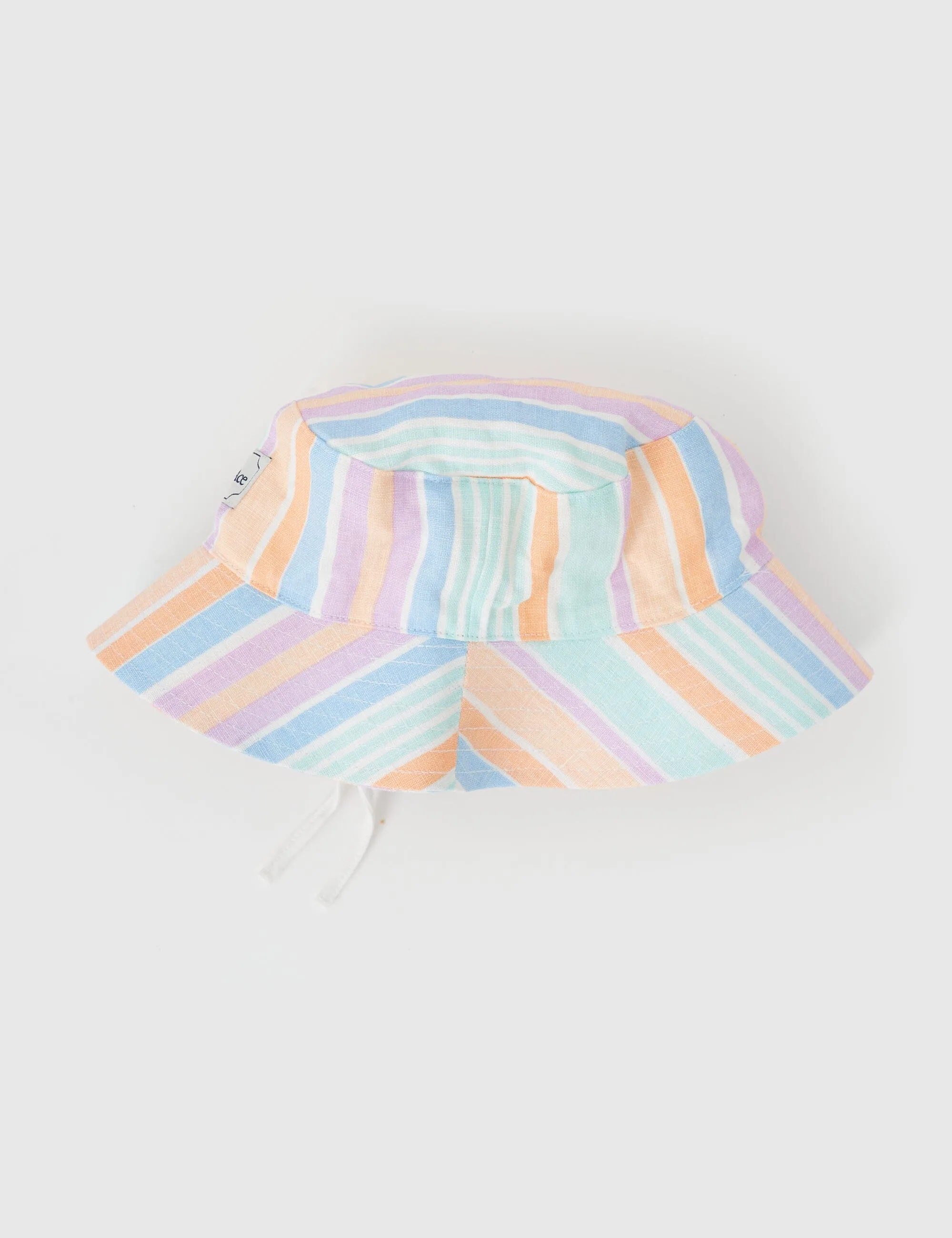 Goldie & Ace - Goldie Linen Bucket Hat Pastel Stripe