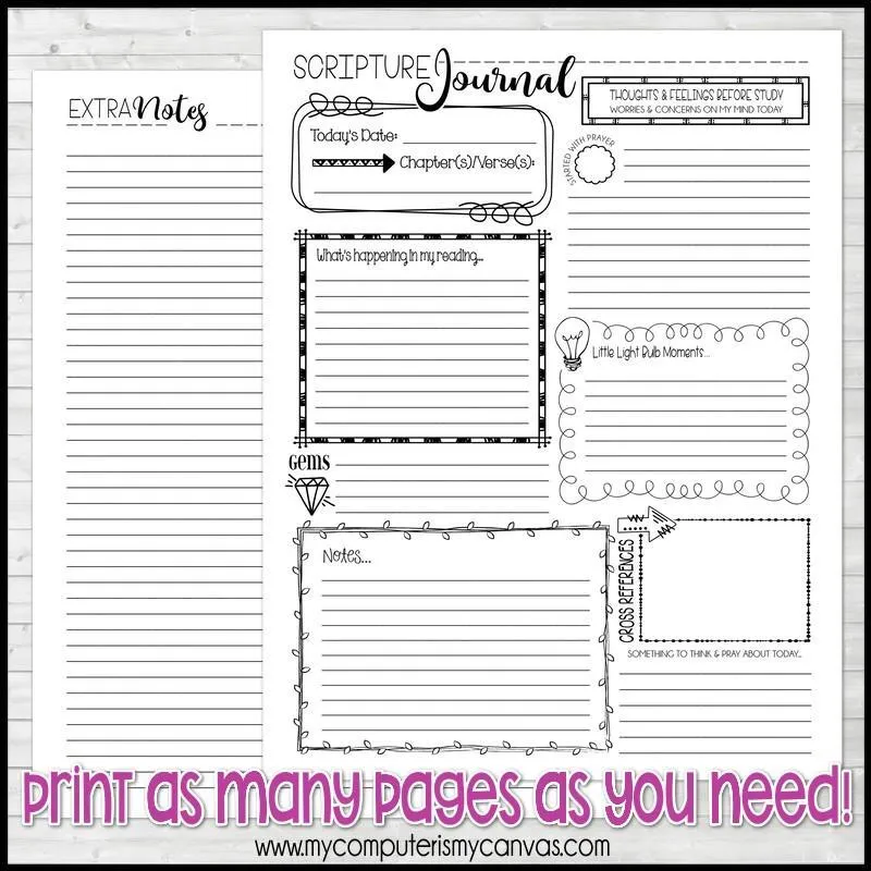 Gospel Journal Trio {BUNDLE} PRINTABLE