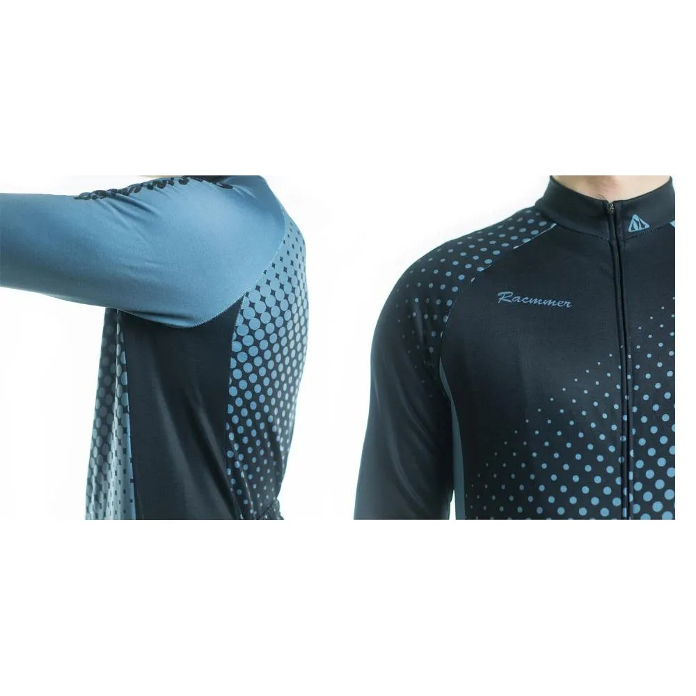 Gradient Dots Long Sleeve Jersey Blue