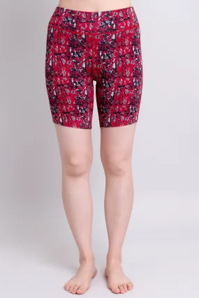 Hallie Shorts, Red Shards, Bamboo