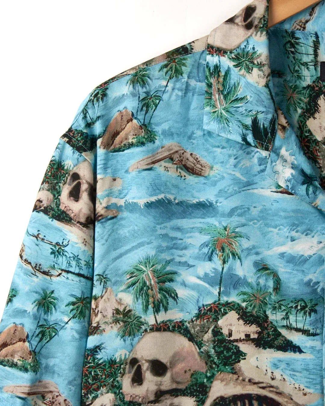 Hawaiian Isle - Mens Short Sleeve Shirt - Blue