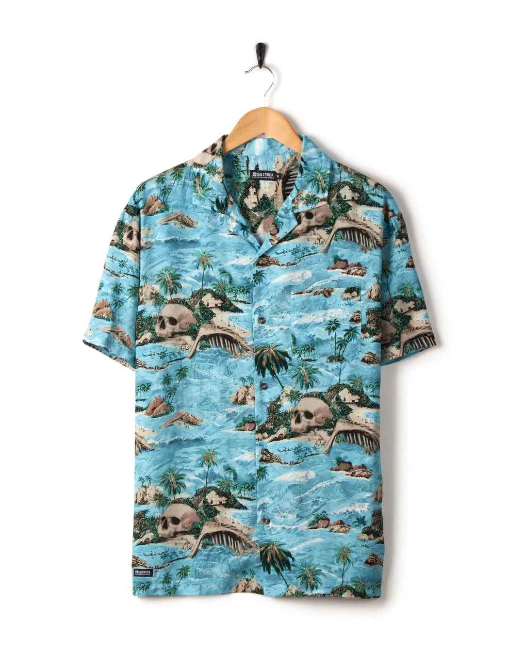 Hawaiian Isle - Mens Short Sleeve Shirt - Blue