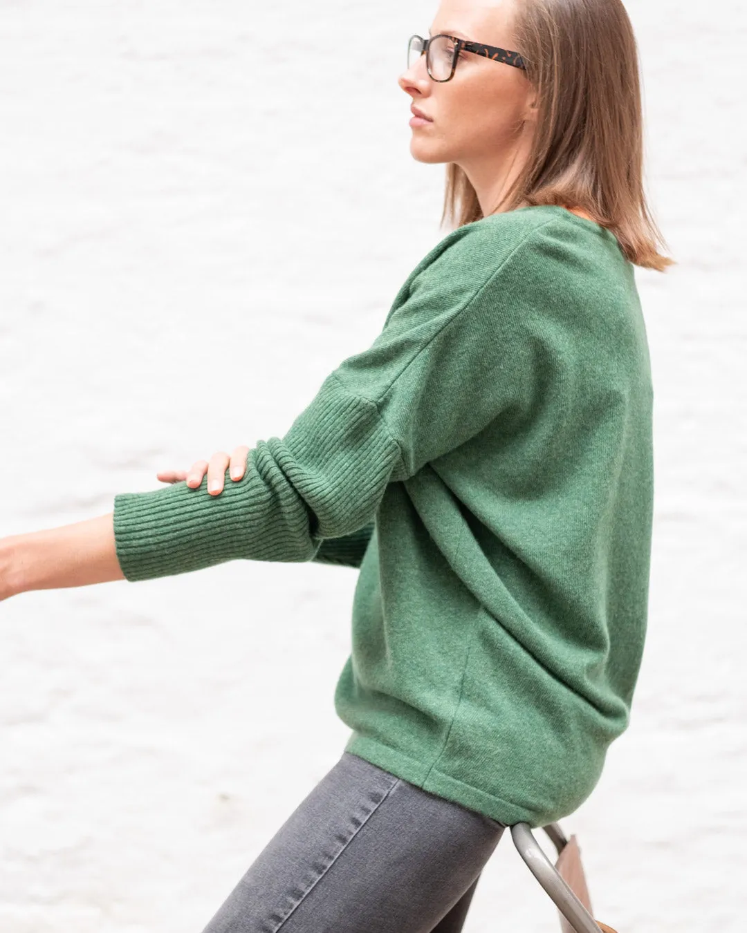 Hazel Relaxed Fit Jumper - Green