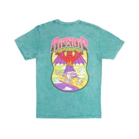 Heaven And Heck Battle Tee (Teal Mineral Wash)