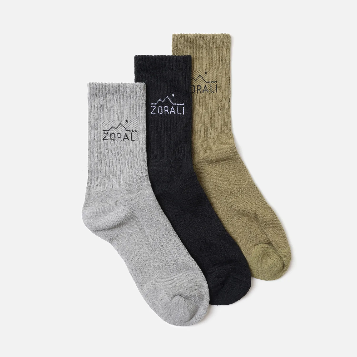 Hemp Everyday Socks 3Pk Mosstone