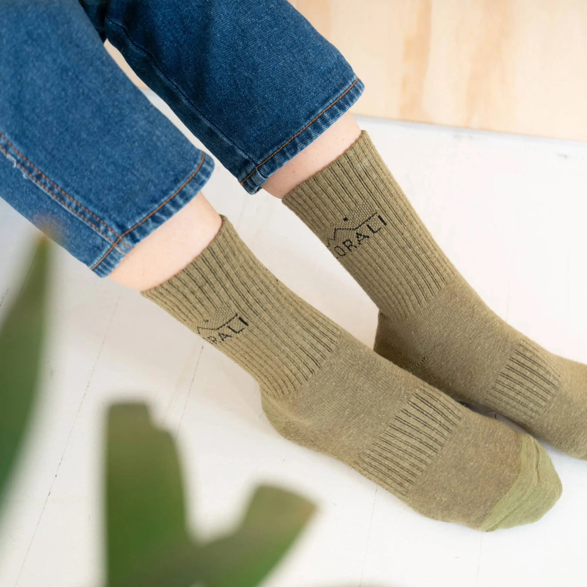 Hemp Everyday Socks 3Pk Mosstone