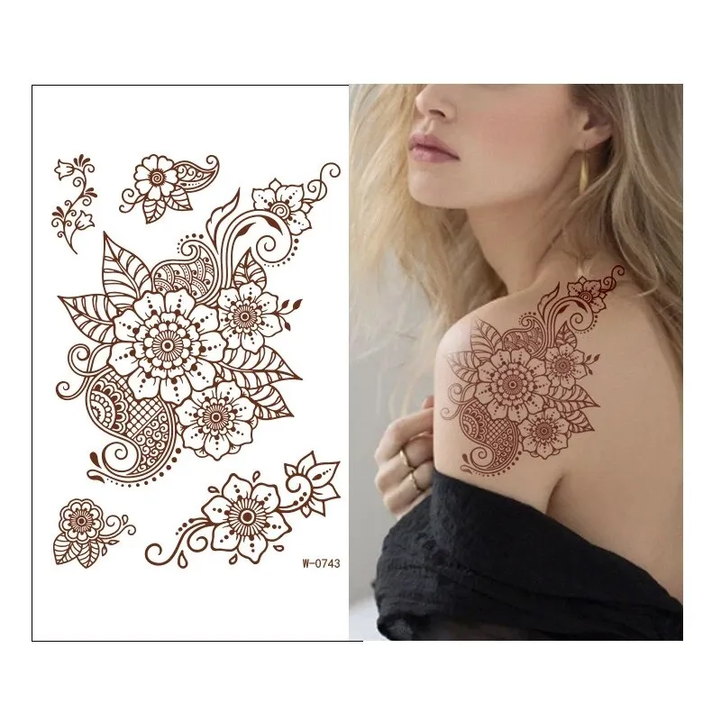 Henna Tattoos 9 Different Sheets To Choose From India Mehndi Tattoo Lotus Flower Butterfly Mandala Paisley Elephant Symbols Of Good Health And Prosperity