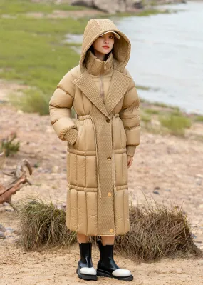 Hooded Long 800 Fill Power Thick Down Puffer Coat