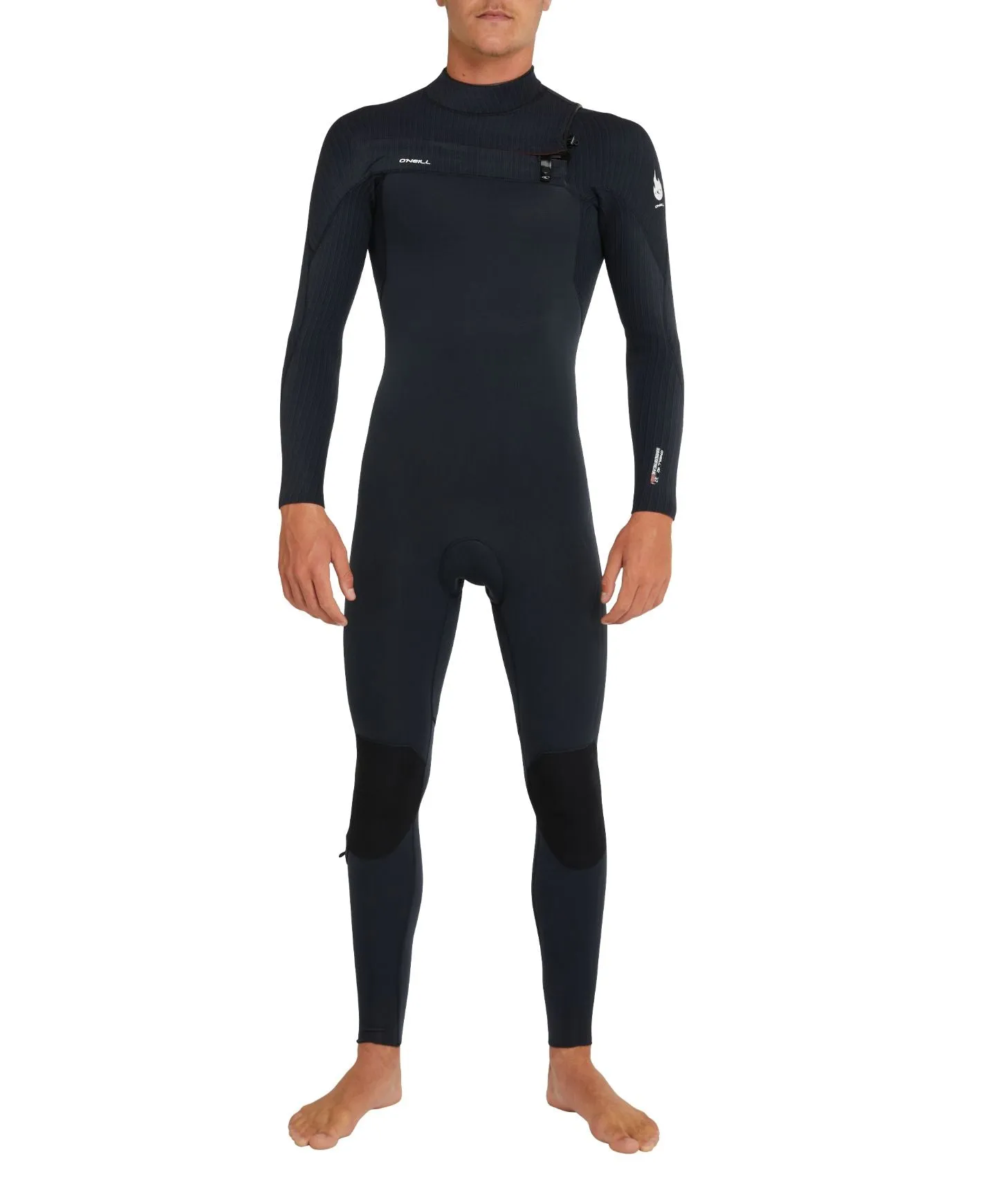 HyperFire 3/2mm Steamer Chest Zip Wetsuit - Black