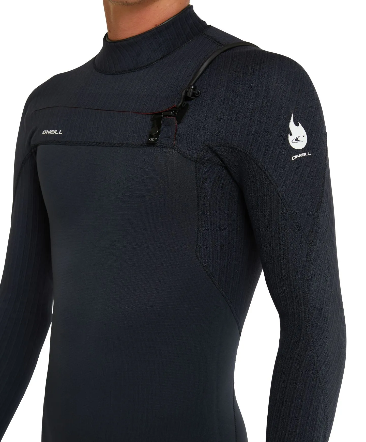 HyperFire 4/3mm Steamer Chest Zip Wetsuit - Black