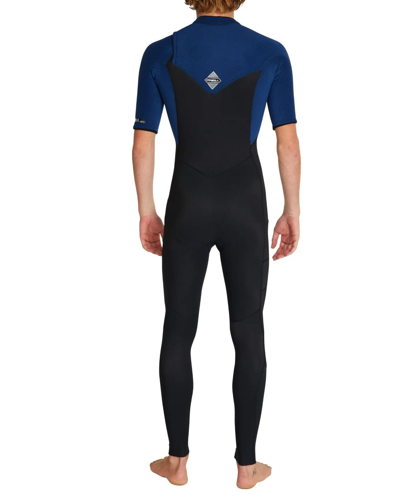 HyperFreak 2mm Short Arm Steamer Chest Zip Wetsuit - Black Marine