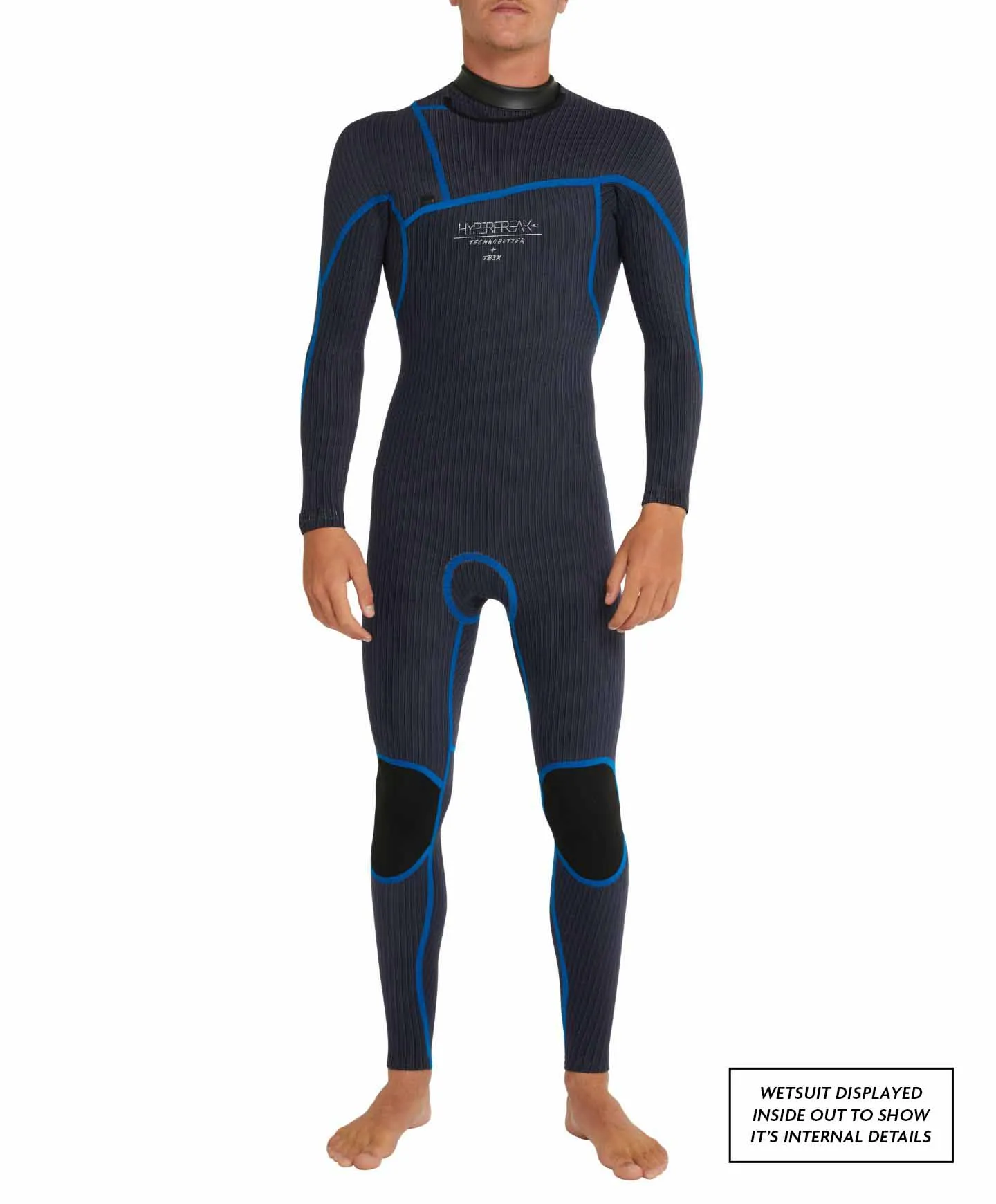 HyperFreak 4/3  Steamer Chest Zip Wetsuit - Marine