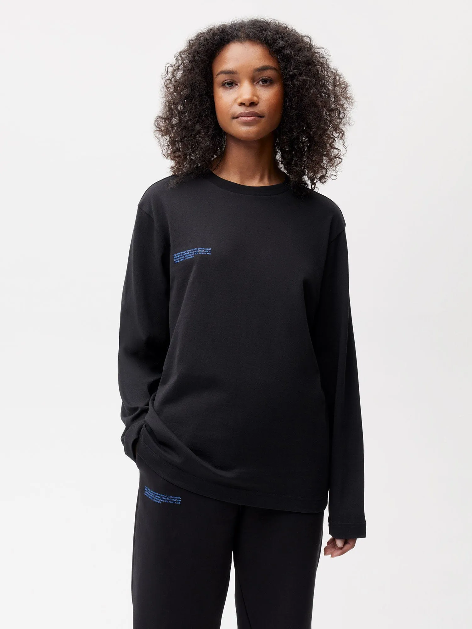 In Conversion Cotton Long Sleeve T-shirt—black