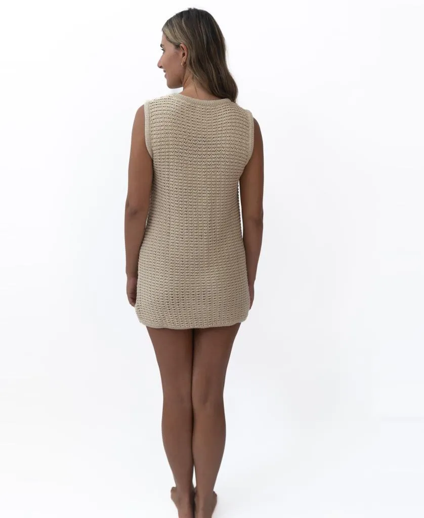 Isla Tank Mini Dress | Natural