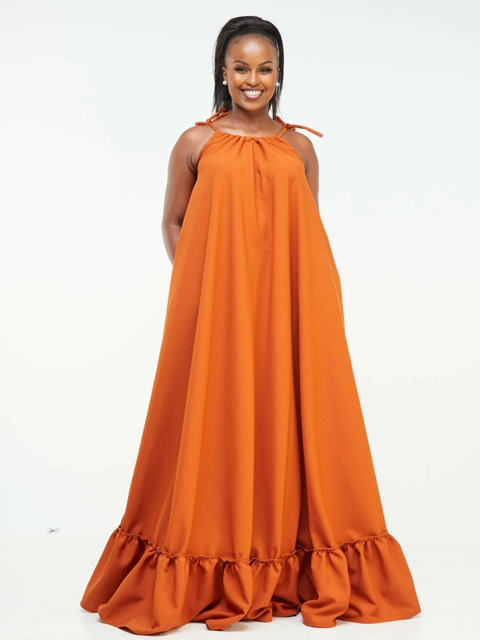 Izulu Lugard Dress - Burnt Orange