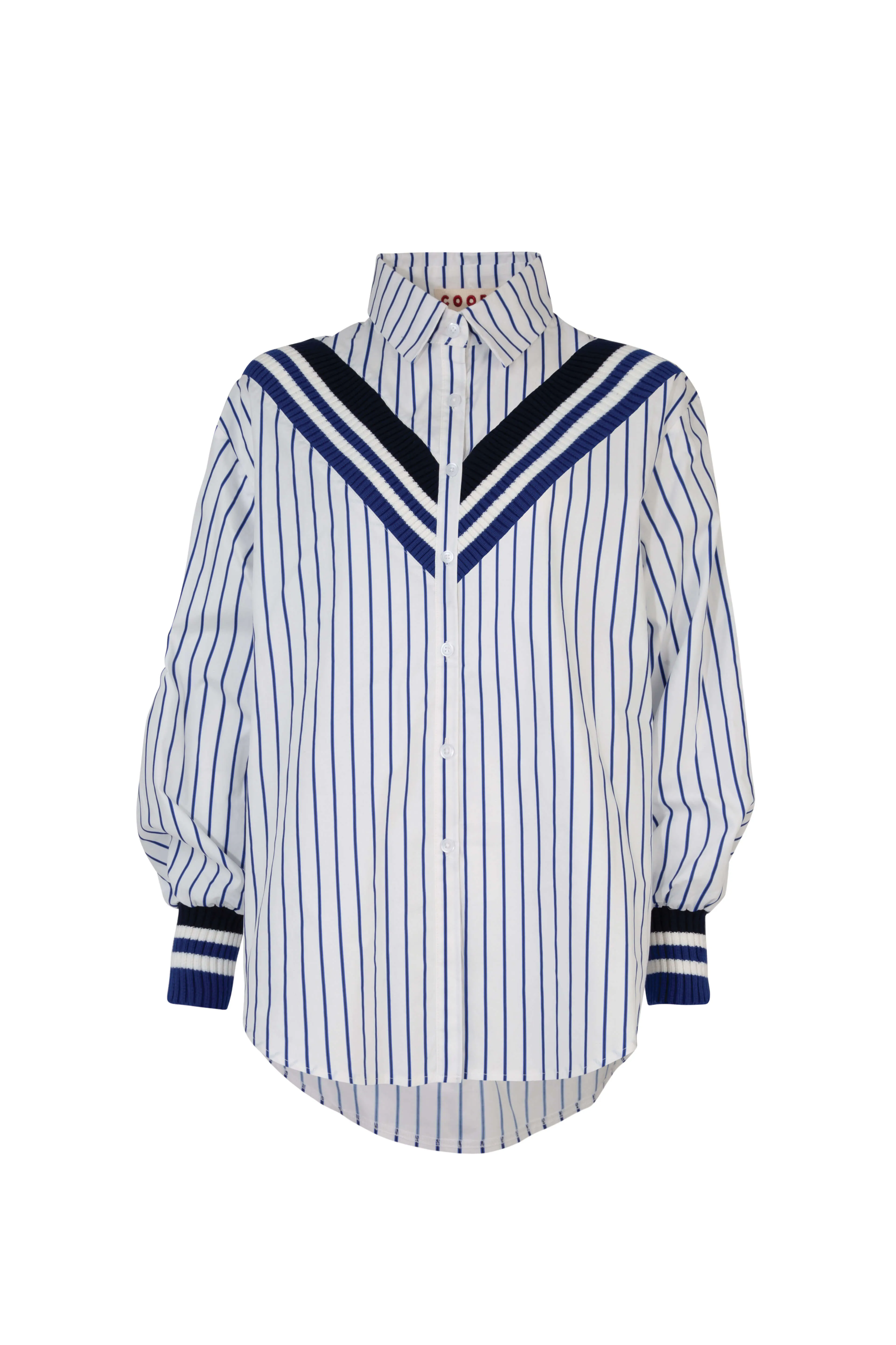 Just A Little Rib Shirt - Blue Stripe - Cooper