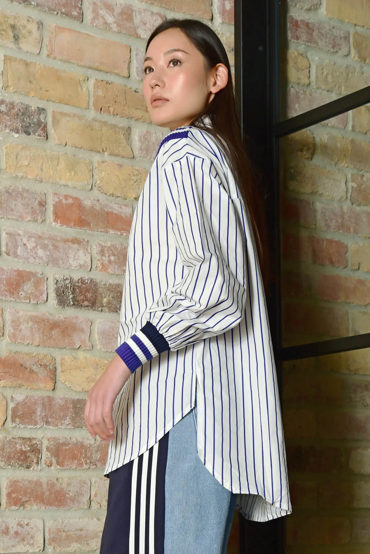 Just A Little Rib Shirt - Blue Stripe - Cooper