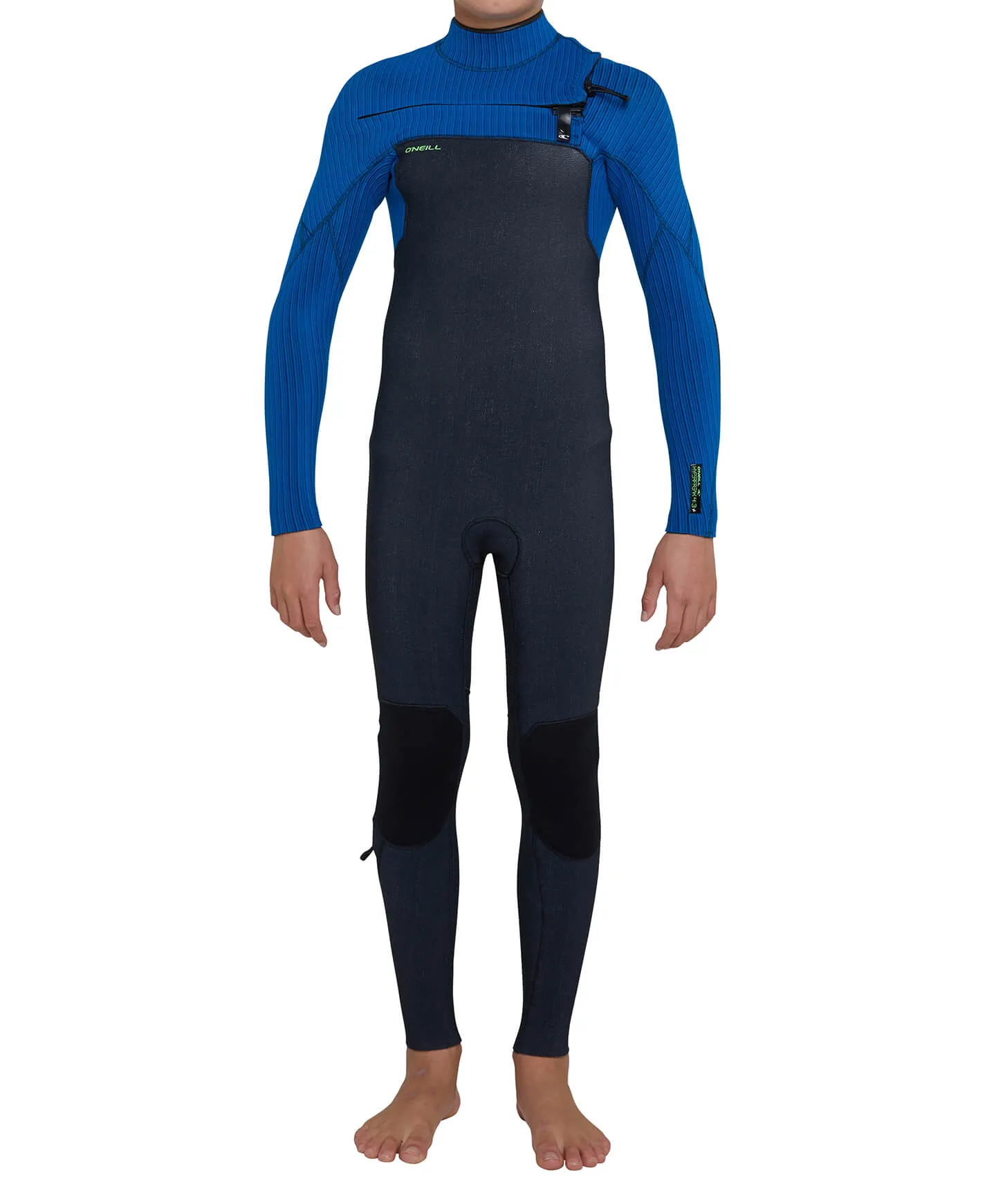 Kids HyperFreak 4/3  Steamer Chest Zip Wetsuit - Acid/Ultrablue