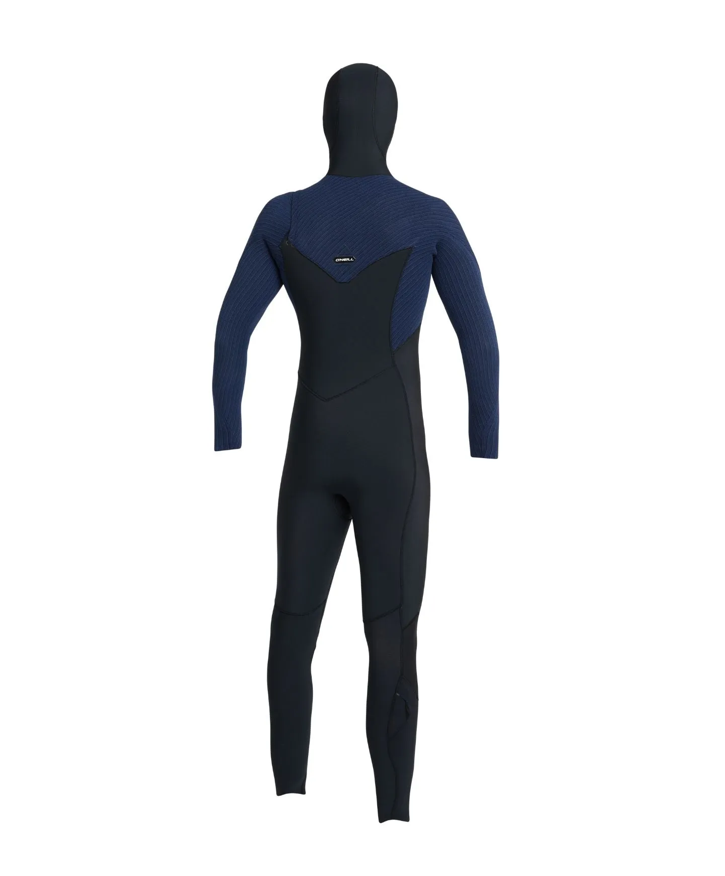 Kid's HyperFreak 5/4  Hooded Steamer Chest Zip Wetsuit - Black Navy